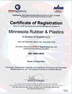 ISO 14001:2015认证- Mason City, Iowa