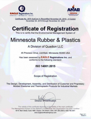 ISO 14001:2015认证- Litchfield, Minnesota